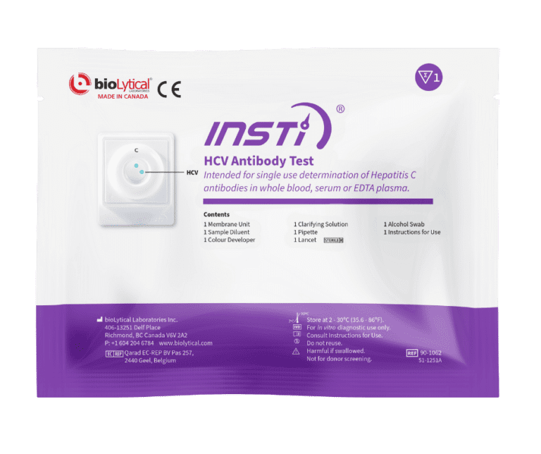 INSTI HCV Antibody Test 1minute technology bioLytical Laboratories